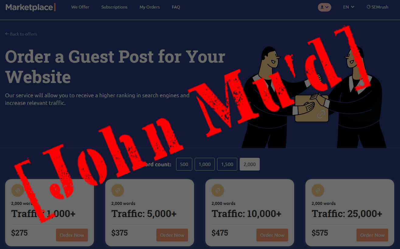 SEMrush Marketplace Guest Post Offer – What’s the Deal?